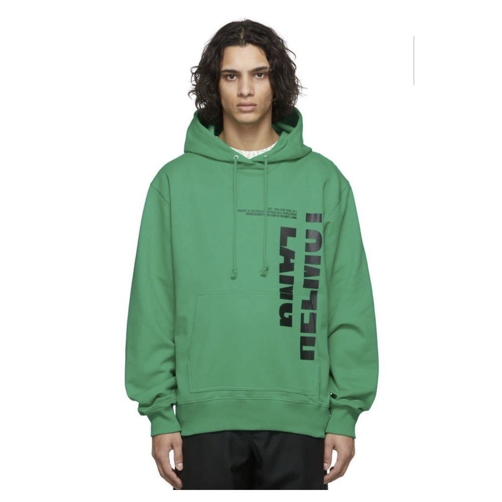 Helmut Lang Green Macro-Mix Hoodie Size L 2021-2022 Collection Peppermint $285 R